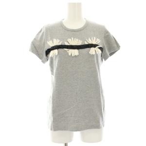 AD2010 Tシャツ カットソー 半袖 フラワーモチーフ M グレー TF-T044 /HN