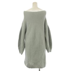 SNIDEL 23AW ラクーンミニニットワンピース セーター フレア 長袖 F 水色 SWNO235009 /OR