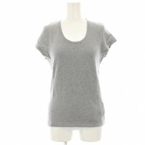 ニット カットソー 半袖 Uネック 3 グレー 6-03-7901 /HN