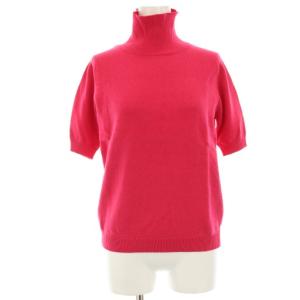 ニット カットソー 半袖 タートルネック ピンク 100802 /HN