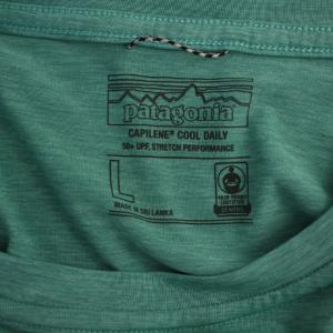 Patagonia Tシャツ カットソー 長袖 クルーネック ロゴ プリント L 緑 /BM