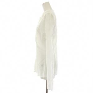 45R シャツ ブラウス 長袖 フリル シアー 白 ホワイト 100802 /HN