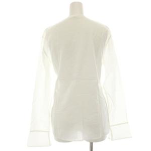 45R シャツ ブラウス 長袖 フリル シアー 白 ホワイト 100802 /HN