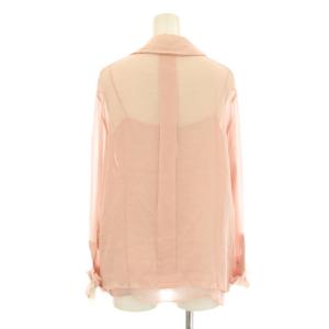CHANEL BOUTIQUE ブラウス シフォン シアー レース シルク