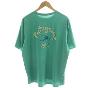 Patagonia キャプリーンクールデイリー Tシャツ カットソー 半袖 ロゴ L ライトグリーン /AN52