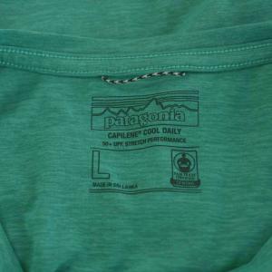 Patagonia キャプリーンクールデイリー Tシャツ カットソー 半袖 ロゴ L ライトグリーン /AN52