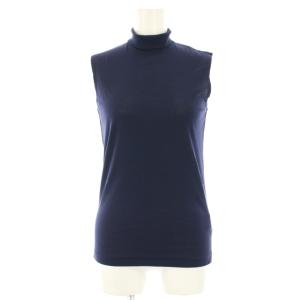 ヨウジヤマモト カットソー Tシャツ ノースリーブ ハイネック 3 紺 ネイビー YH-T47-954