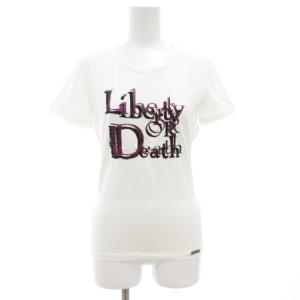Liberty Or Death プリント Tシャツ カットソー 半袖 S 白 ホワイト /GV