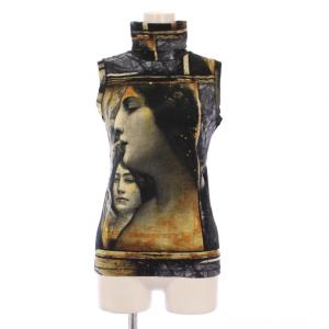 カットソー タートルネック 絵画プリント 40 マルチカラー