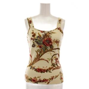 キャミソール カットソー 花柄 ベージュ /YM