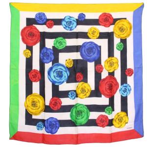 カメリア スカーフ 花柄 マルチカラー /BM OH