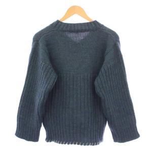 COMME des GARCONS SHIRT ニット セーター 長袖 Vネック ウール 無地 S 青 ブルー /BB