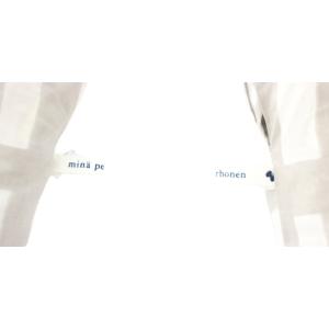 mina perhonen ソラチェック sora check 折りたたみ傘 晴雨兼用 総柄 グレー 白 ホワイト /YT