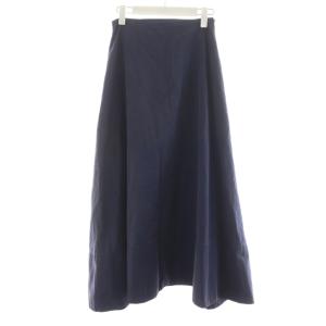 フレアスカート ロング丈 コットン 1 紺 ネイビー MB161-6005 /AN45