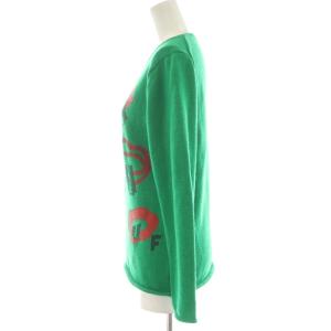 COMME des GARCONS AD2000 ニット セーター 長袖 リップ柄 ウール 緑 グリーン GN-040080 /AN43