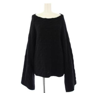 23AW Cable boat neck loose knit sweater ニット セーター 長袖