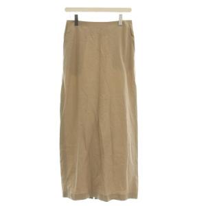 リネン混 タイトスカート 20-060-560-0181 ロング スカート 36 ベージュ /G