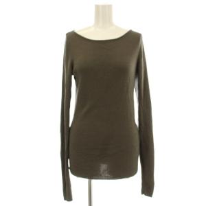 リブニット カットソー 19-080-560-0007 ウール混 長袖 指ぬき F カーキ /G