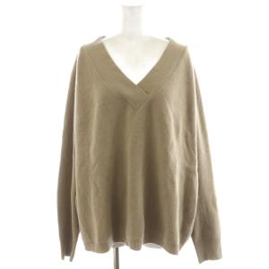 ニット セーター 長袖 Vネック ウール カシミヤ混 ベージュ 18080500714030 /AN35