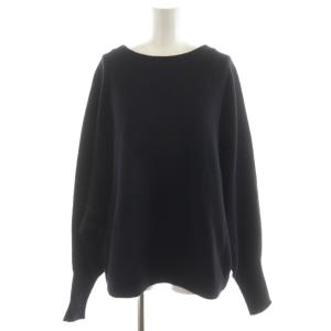 23AW ドルマンロングリブニット セーター 長袖 ウール 黒 ブラック 23080200534040