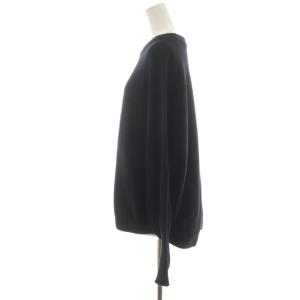 Spick&Span 23AW ドルマンロングリブニット セーター 長袖 ウール 黒 ブラック 23080200534040