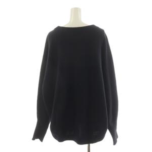 Spick&Span 23AW ドルマンロングリブニット セーター 長袖 ウール 黒 ブラック 23080200534040