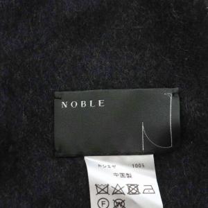 NOBLE ストール フリンジ カシミヤ 黒 ブラック /AN17