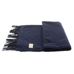 UNITED ARROWS ソリッド カシミヤ ストール フリンジ 紺 ネイビー 1736-699-2858 /AN14