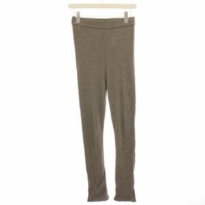 Jersey Slit leggins リブニットパンツ レギンス ウール スリット ベージュ 19070500714030