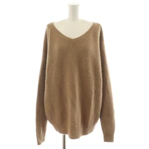 23AW 2WAYフォックスシルクニット セーター 長袖 絹 ベージュ 23080200632030 /AN43