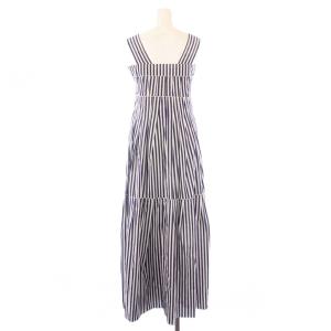 PLAN C ストライプコットンワンピース 36 ブルー ホワイト ABCAA01LZ0TC051