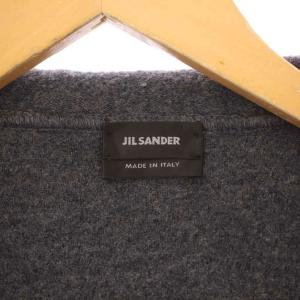 JIL SANDER ジップアップパーカー ジャケット アウター ショート丈 ストレッチ ウール 48 グレー /BB