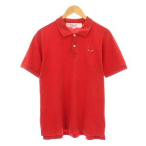 AD2003 MEN RED HEART POLO ポロシャツ カットソー 鹿の子 半袖 ワッペン コットン
