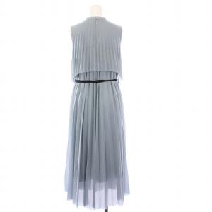 allureville 24AW オーガンジートリコットプリーツワンピース ノースリーブ ロング 2 ブルー 20242014150