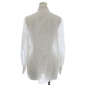allureville 25SS シアー ボウタイ シャツ 202510-13-030-01 ブラウス 長袖 2 白 ホワイト