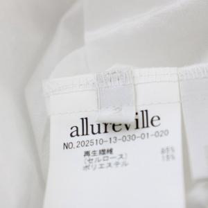 allureville 25SS シアー ボウタイ シャツ 202510-13-030-01 ブラウス 長袖 2 白 ホワイト