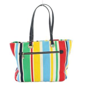 Think Bee オーシャントラッセ トートバッグ ストライプ柄 チャーム マルチカラー /G