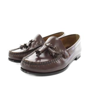 ローファー モカシン タッセル レザー 24.5cm 茶 ブラウン FH13 /YT