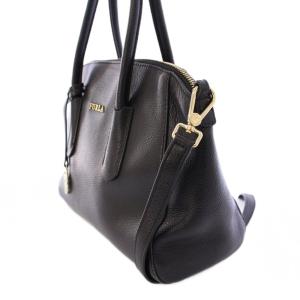 FURLA Tessa テッサ サッチェルバッグ 2WAY ハンドバッグ ショルダーバッグ レザー ロゴチャーム 黒