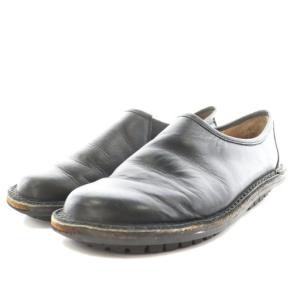 スリッポン シューズ レザー 38 黒 ブラック /AN2