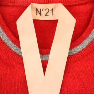 N°21 ニット 19I-A048-7081 ウール セーター ロゴ 長袖 42 赤 レッド /G