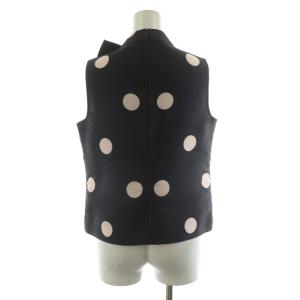 kate spade new york シャツ ブラウス ノースリーブ ドット リボン 2 ブラック ピンク NJMU5818 /NQ