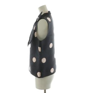 kate spade new york シャツ ブラウス ノースリーブ ドット リボン 2 ブラック ピンク NJMU5818 /NQ