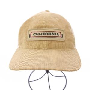STAMMBAUM CORDUROY CAP コーデュロイキャップ 帽子 6パネル メッシュ 切替 ロゴ F ベージュ LAP20S-CP02