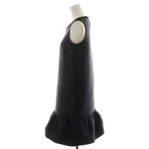 kate spade new york ワンピース ノースリーブ ミニ丈 ティアード 絹 シルク混 00 黒 ブラック NJMU3776 /AN28