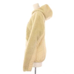 Patagonia ボアジャケット アウター ショート丈 ジップアップ フード 切替 ロゴ S ベージュ /BB