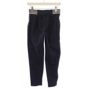 BORDERS at BALCONY デニムテーパードパンツ ジーンズ スキニー ストレッチ 切替 34 インディゴ /BB