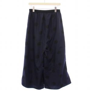 VERMEIL par iena イージーパンツ スラックス ウエストゴム ドット柄 38 紺 ネイビー 黒 ブラック /BB