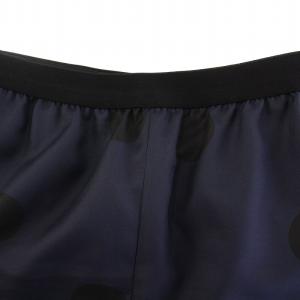 VERMEIL par iena イージーパンツ スラックス ウエストゴム ドット柄 38 紺 ネイビー 黒 ブラック /BB