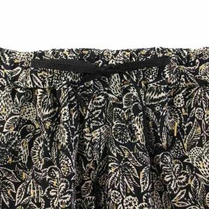 JOURNAL STANDARD L'ESSAGE 25SS DEVEAUX GOLDラメモノトーンイージーパンツ スラックス ウエストゴム 総柄 F 黒